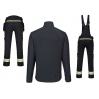 Ubranie robocze bluza+spodnie/ogrodniczki DX4 PORTWEST (DX480, DX440, DX441) czarne/niebieskie